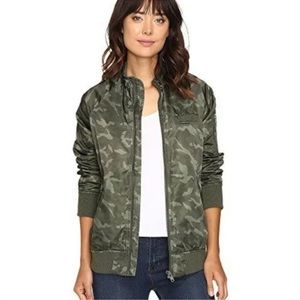 Members Only Camo Satin Bomber Jacket